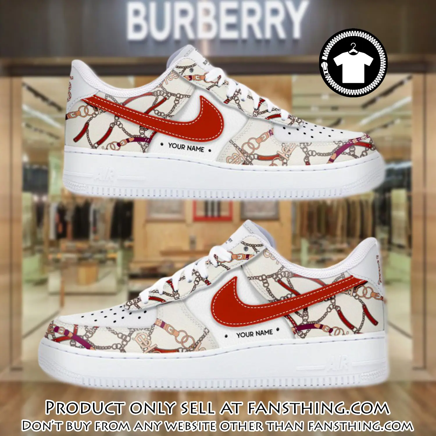 Personalized burberry luxury air force 1 sneakers limited af1 shoes oaf1001 fst4523198